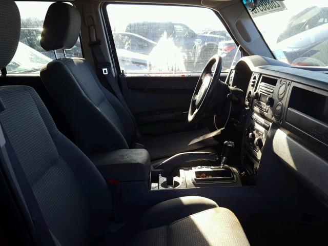 1J8HG48K67C518210 - 2007 JEEP COMMANDER BURGUNDY photo 5