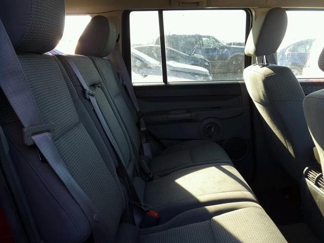 1J8HG48K67C518210 - 2007 JEEP COMMANDER BURGUNDY photo 6