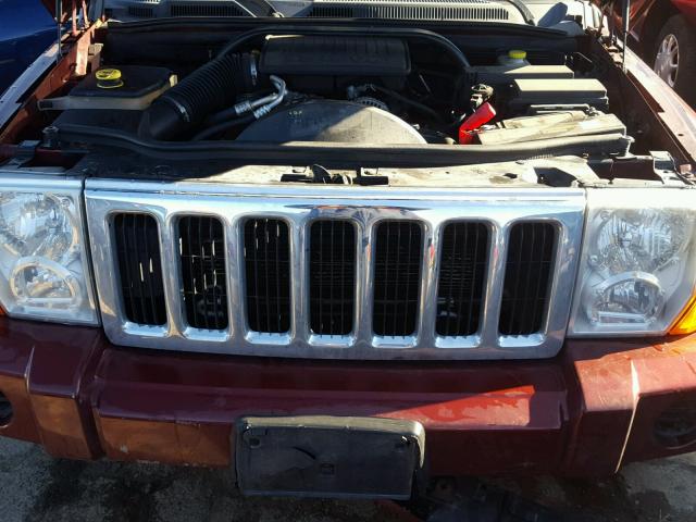 1J8HG48K67C518210 - 2007 JEEP COMMANDER BURGUNDY photo 7