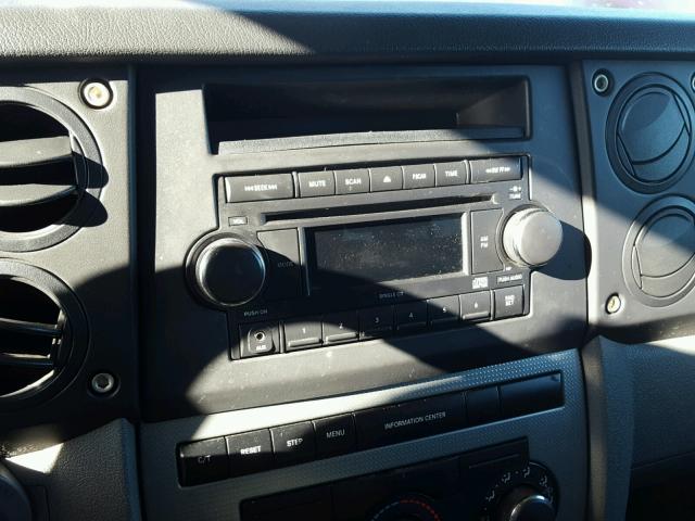 1J8HG48K67C518210 - 2007 JEEP COMMANDER BURGUNDY photo 9