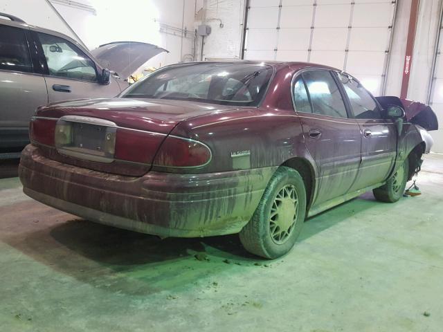 1G4HR54K52U160299 - 2002 BUICK LESABRE LI BURGUNDY photo 4