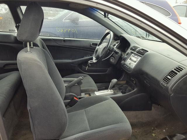 1HGEM22995L031191 - 2005 HONDA CIVIC EX GRAY photo 5