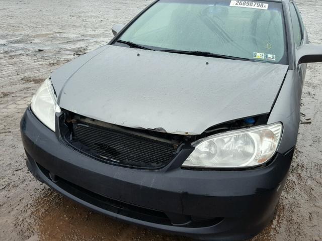 1HGEM22995L031191 - 2005 HONDA CIVIC EX GRAY photo 9