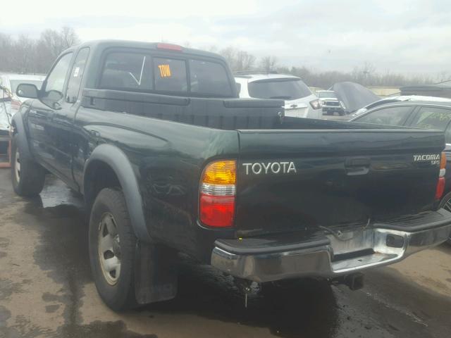 5TEWM72N21Z822218 - 2001 TOYOTA TACOMA XTR GREEN photo 3