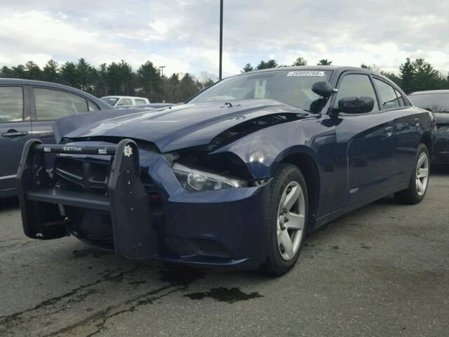 2C3CDXAT5DH627740 - 2013 DODGE CHARGER PO BLUE photo 2