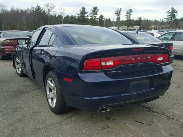 2C3CDXAT5DH627740 - 2013 DODGE CHARGER PO BLUE photo 3