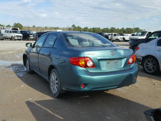 2T1BU4EE4AC367578 - 2010 TOYOTA COROLLA BA GREEN photo 3