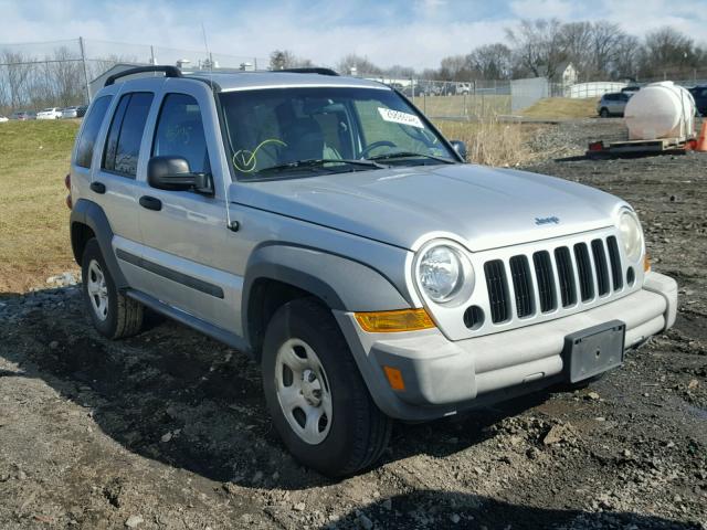 1J4GL48KX6W264961 - 2006 JEEP LIBERTY SP SILVER photo 1