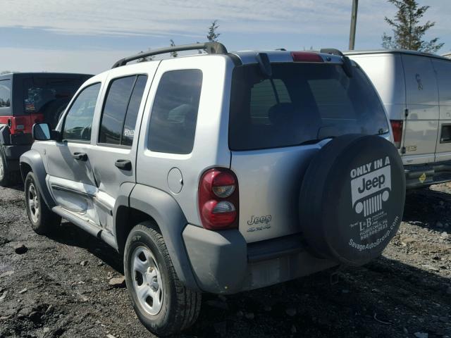 1J4GL48KX6W264961 - 2006 JEEP LIBERTY SP SILVER photo 3