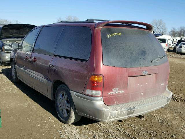 2FMDA53482BA56792 - 2002 FORD WINDSTAR S RED photo 3