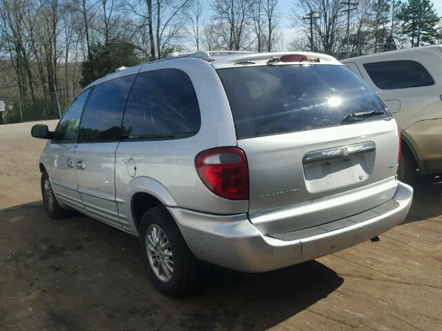 2C8GP64L61R165638 - 2001 CHRYSLER TOWN & COU SILVER photo 3