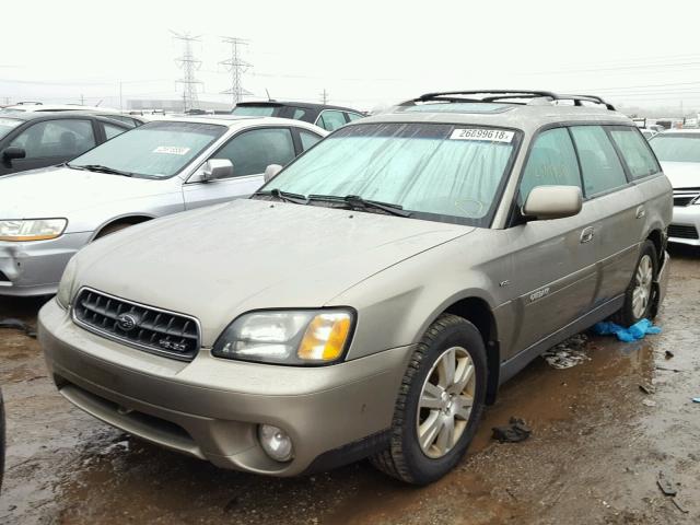 4S3BH896747618727 - 2004 SUBARU LEGACY OUT BEIGE photo 2