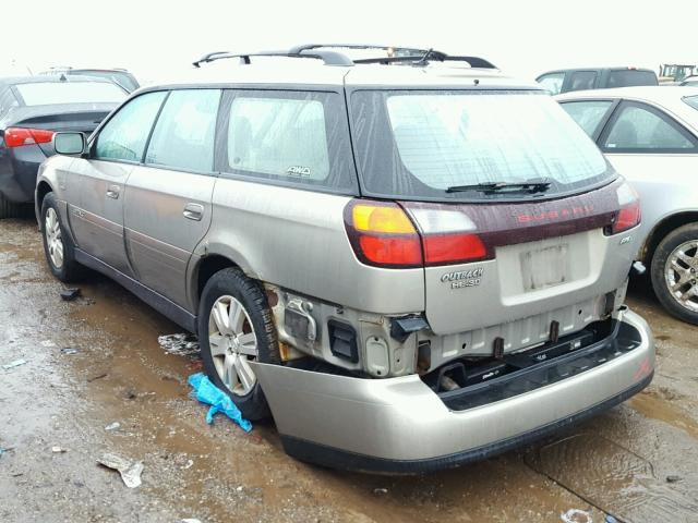 4S3BH896747618727 - 2004 SUBARU LEGACY OUT BEIGE photo 3