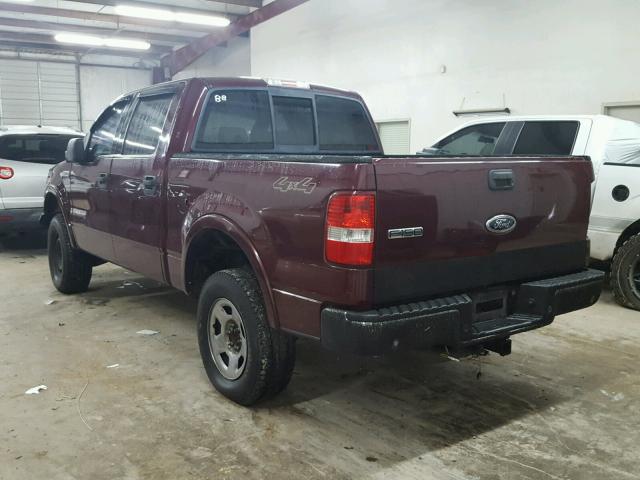 1FTPW14594KD64131 - 2004 FORD F150 SUPER MAROON photo 3