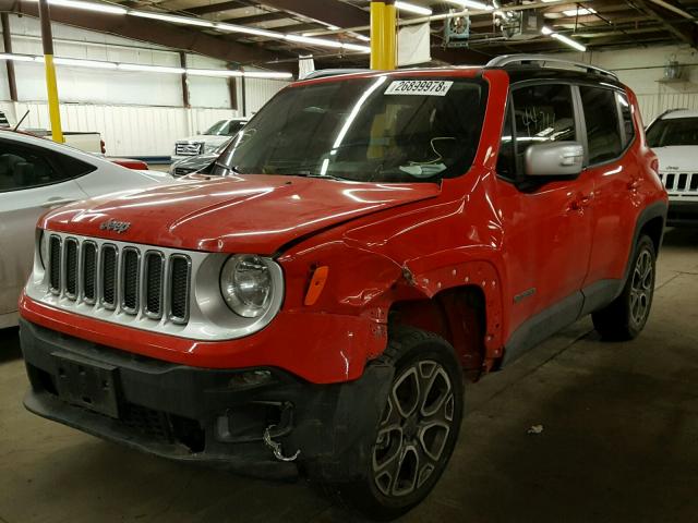 ZACCJBDT0FPB72258 - 2015 JEEP RENEGADE L RED photo 2