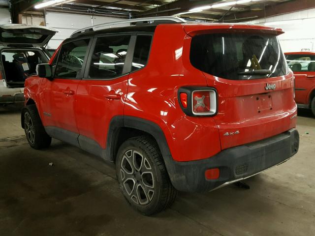 ZACCJBDT0FPB72258 - 2015 JEEP RENEGADE L RED photo 3