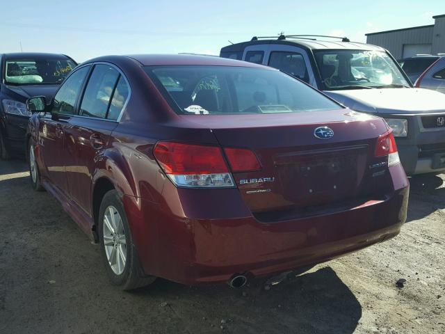 4S3BMBC62A3226906 - 2010 SUBARU LEGACY 2.5 RED photo 3