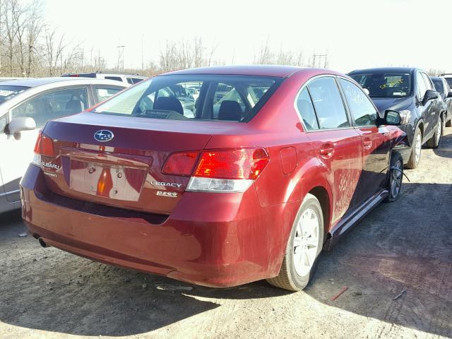 4S3BMBC62A3226906 - 2010 SUBARU LEGACY 2.5 RED photo 4