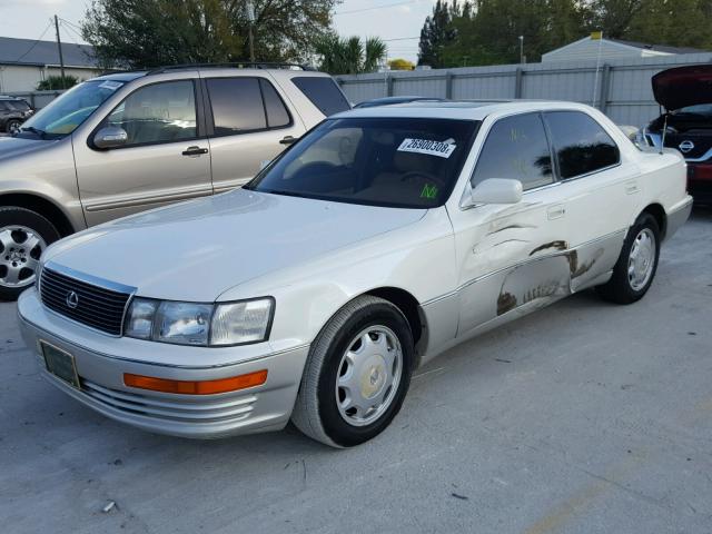 JT8UF11E5P0162067 - 1993 LEXUS LS 400 WHITE photo 2