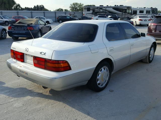 JT8UF11E5P0162067 - 1993 LEXUS LS 400 WHITE photo 4