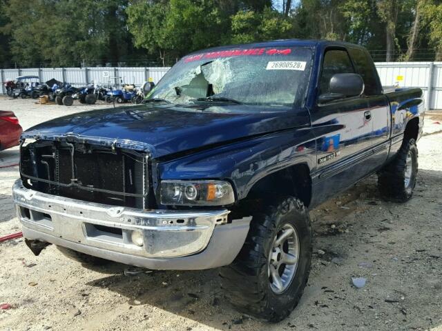 3B7HF13Z41G734042 - 2001 DODGE RAM 1500 BLUE photo 2