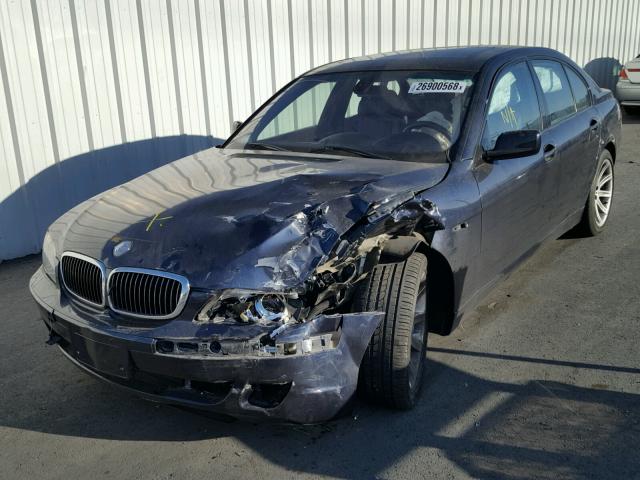 WBAHL835X6DT01888 - 2006 BMW 750 I BLUE photo 2