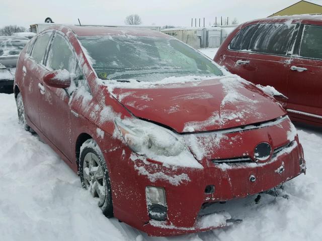 JTDKN3DU8A0140677 - 2010 TOYOTA PRIUS RED photo 1