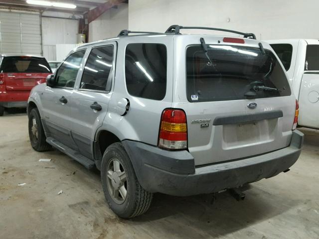 1FMYU01122KD00284 - 2002 FORD ESCAPE XLS SILVER photo 3