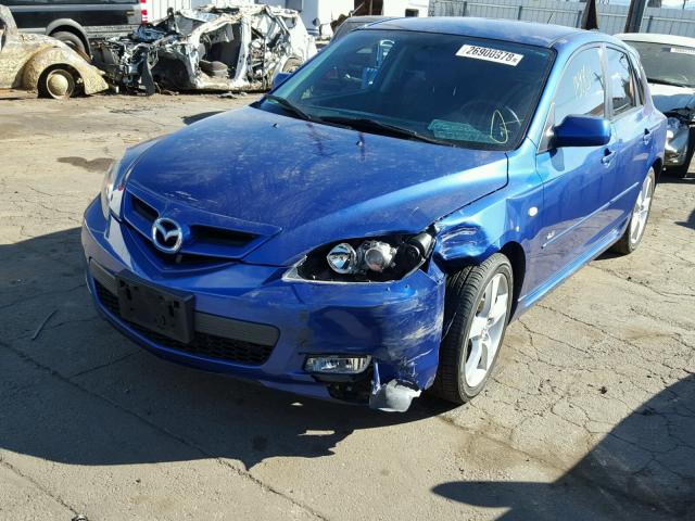 JM1BK344181856866 - 2008 MAZDA 3 HATCHBAC BLUE photo 2