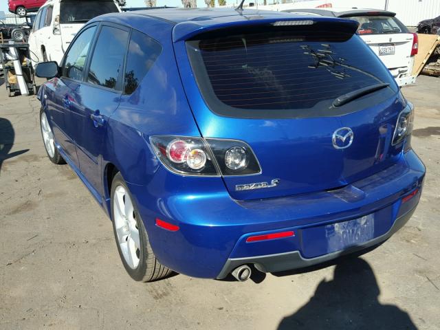 JM1BK344181856866 - 2008 MAZDA 3 HATCHBAC BLUE photo 3