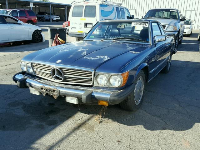 WDBBA45C3FA019630 - 1985 MERCEDES-BENZ 380 SL BLUE photo 2