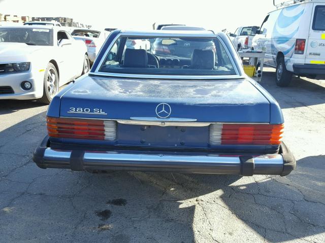 WDBBA45C3FA019630 - 1985 MERCEDES-BENZ 380 SL BLUE photo 6