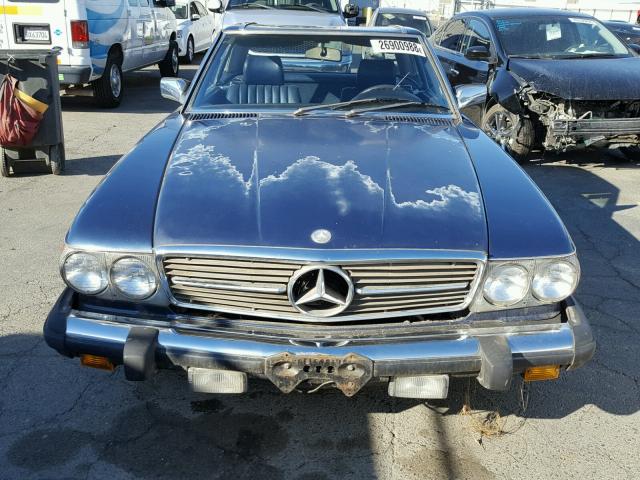 WDBBA45C3FA019630 - 1985 MERCEDES-BENZ 380 SL BLUE photo 9