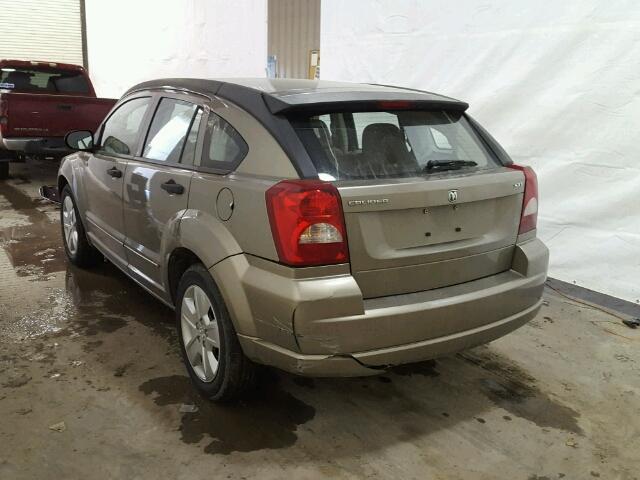 1B3HB48B67D198579 - 2007 DODGE CALIBER SX TAN photo 3