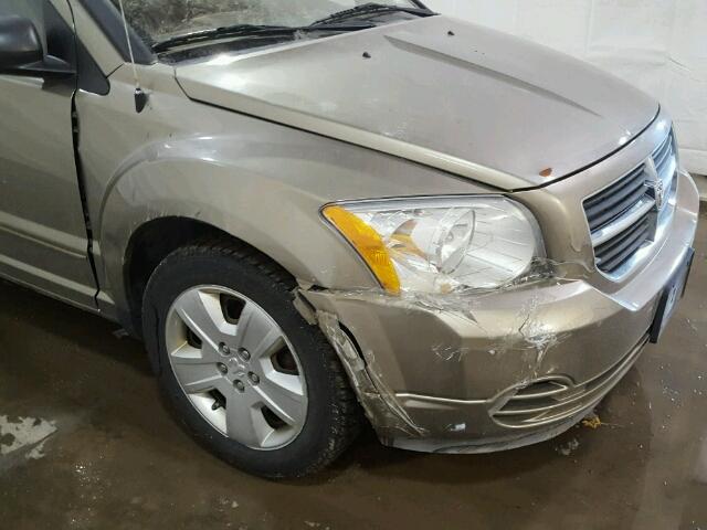 1B3HB48B67D198579 - 2007 DODGE CALIBER SX TAN photo 9