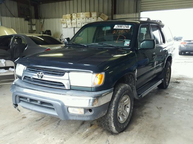 JT3GN86R410217500 - 2001 TOYOTA 4RUNNER SR GREEN photo 2