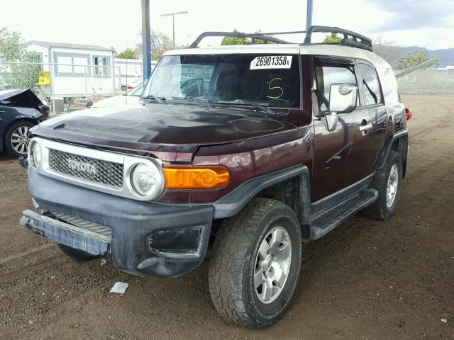 JTEBU11F670004405 - 2007 TOYOTA FJ CRUISER BURGUNDY photo 2