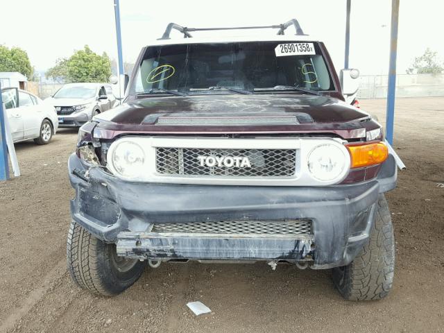 JTEBU11F670004405 - 2007 TOYOTA FJ CRUISER BURGUNDY photo 9