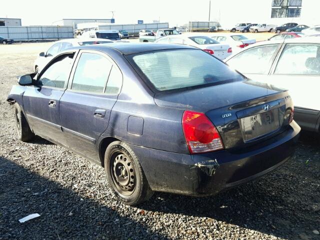 KMHDN46D55U990238 - 2005 HYUNDAI ELANTRA GL BLUE photo 3