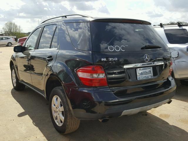 4JGBB86E77A275952 - 2007 MERCEDES-BENZ ML 350 BLACK photo 3