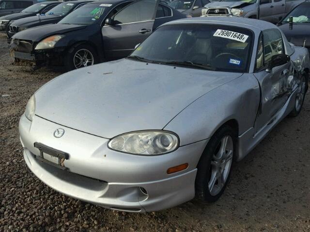 JM1NB353040403549 - 2004 MAZDA MX-5 MIATA SILVER photo 2