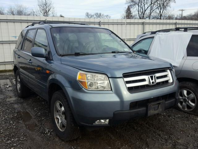 2HKYF18656H544697 - 2006 HONDA PILOT EX BLUE photo 1