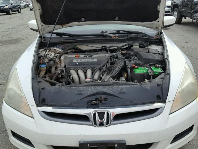 1HGCM563X6A109411 - 2006 HONDA ACCORD SE WHITE photo 7