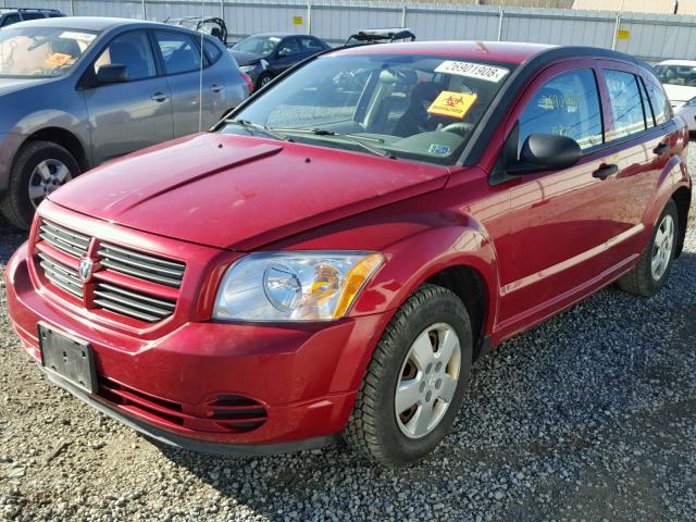 1B3HB28B77D307118 - 2007 DODGE CALIBER RED photo 2