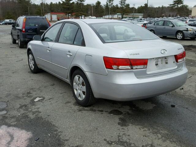 5NPET46C67H205440 - 2007 HYUNDAI SONATA GLS SILVER photo 3