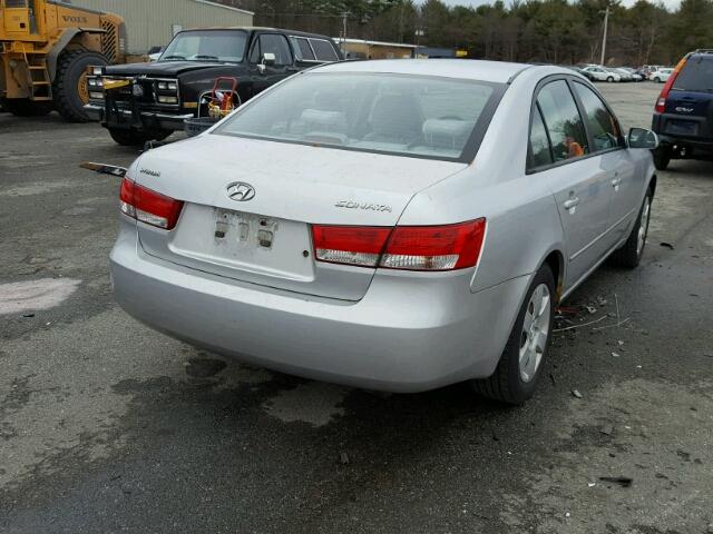 5NPET46C67H205440 - 2007 HYUNDAI SONATA GLS SILVER photo 4