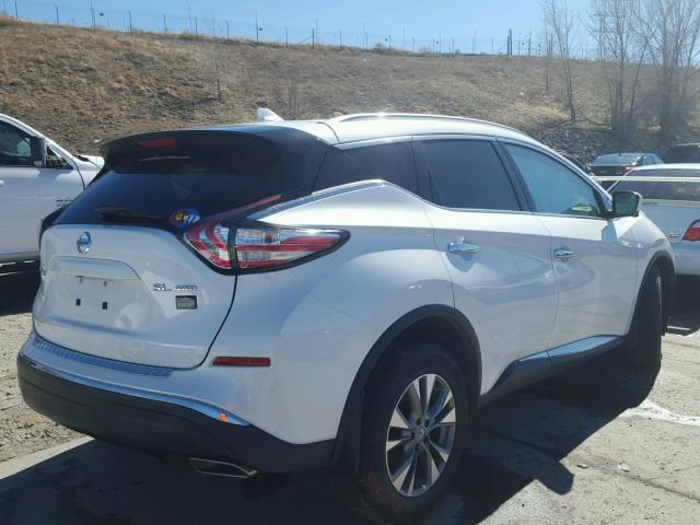 5N1AZ2MH8HN191554 - 2017 NISSAN MURANO S WHITE photo 4