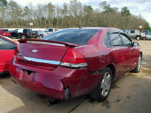 2G1WD58C769206319 - 2006 CHEVROLET IMPALA SUP RED photo 4