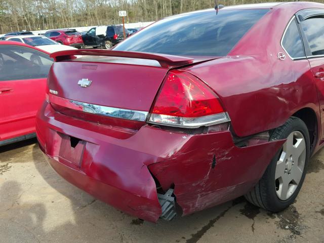 2G1WD58C769206319 - 2006 CHEVROLET IMPALA SUP RED photo 9