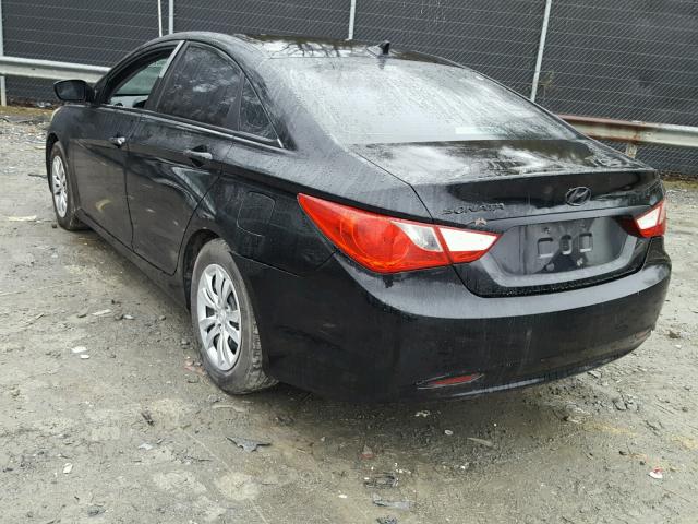 5NPEB4AC6BH037141 - 2011 HYUNDAI SONATA GLS BLACK photo 3